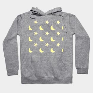 Moon and Star Pattern Hoodie